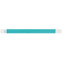 Carnival King Teal Disposable Tyvek® Customizable Wristband 3/4" x 10" - 500/Bag