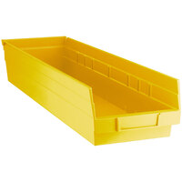 Regency Yellow Shelf Bin, 23 5/8" x 6 5/8" x 4" - 8/Case