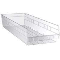Regency Clear Shelf Bin, 23 5/8 inch x 8 3/8 inch x 4 inch - 6/Case