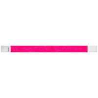 Carnival King Neon Pink Disposable Tyvek® Wristband 3/4 inch x 10 inch - 500/Bag