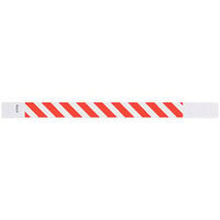 Carnival King Neon Red Striped Disposable Tyvek® Wristband 3/4" x 10" - 500/Bag