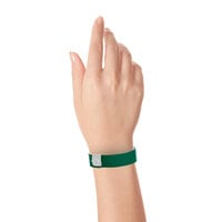 Carnival King Forest Green Disposable Vinyl Customizable Wristband 3/4 inch x 10 inch - 500/Box