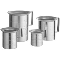 Choice 4-Piece Aluminum Measuring Cup Set with Pour Lip