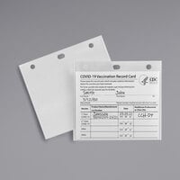 C-Line Products 19150 4 1/4 inch x 3 1/2 inch Clear COVID-19 Vaccine Card Holder - 50/Pack