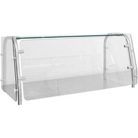 Advance Tabco STFC-18-72 Single Tier Cafeteria Food Shield with Top Shelf - 72 inch x 18 inch x 18 inch