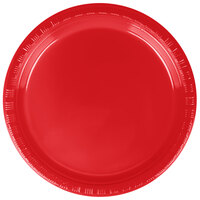 Creative Converting 28103111B 7 inch Classic Red Plastic Plate - 50/Pack