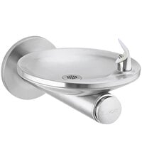 Elkay EDFPB114C SwirlFlo Stainless Steel Wall Mount Non-Refrigerated Non-Filtered Compact Drinking Fountain with Splash-Resistant Oval Basin