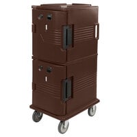 Cambro UPCH800131 Ultra Camcart® Dark Brown Electric Hot Food Holding Cabinet in Fahrenheit - 110V