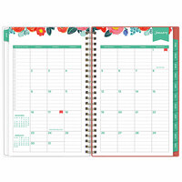 Blue Sky 137361 Day Designer 5 inch x 8 inch July 2021 - December 2022 Floral Sketch Weekly / Monthly Planner