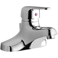 Elkay LK423L4 Deck Mount Chrome Faucet with Pop-Up Drain, 4 inch Wristblade Handle, and 2 inch Centers