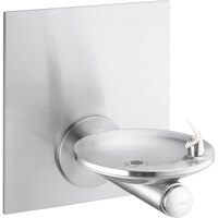 Elkay EDFPBWMV114C SwirlFlo Stainless Steel Wall Mount Non-Refrigerated Non-Filtered Vandal-Resistant Drinking Fountain with Splash-Resistant Oval Basin and Frame