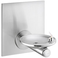 Elkay EDFPBWM114C SwirlFlo Stainless Steel Wall Mount Non-Refrigerated Non-Filtered Drinking Fountain with Splash-Resistant Oval Basin and Frame