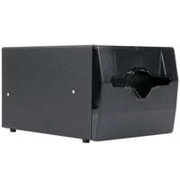 Vollrath 8540-06 Black One Sided Countertop Limited Sidefold Napkin Dispenser with Black Faceplate