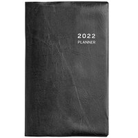 Blue Sky 123856 Aligned 3 3/4 inch x 6 inch July 2021 - December 2022 Black Monthly Mini Planner