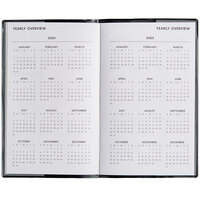 Blue Sky 123856 Aligned 3 3/4 inch x 6 inch July 2021 - December 2022 Black Monthly Mini Planner