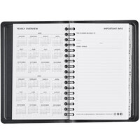 Blue Sky 123854 Aligned 3 1/2 inch x 6 inch January 2022 - December 2022 Black Weekly Contacts Planner