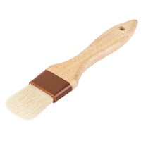 Choice 1 3/8 inchW Boar Bristle Pastry / Basting Brush with Wood Handle