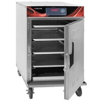 Cres Cor 1200HHSSSPLITDX Half Size Pass-Through Insulated Stainless Steel Radiant Hot Cabinet with Deluxe Controls - 120V