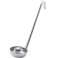 Choice 8 oz. One-Piece Stainless Steel Flat Bottom Ladle