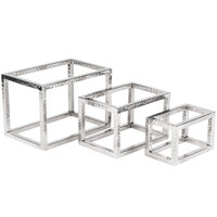 American Metalcraft Hammered Gold Risers - Set Of 3 Display Stands For Food Service