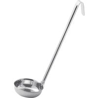 Choice 6 oz. One-Piece Stainless Steel Flat Bottom Ladle