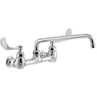 Waterloo Wall-Mounted Faucet with 8 inch Centers, 12 inch Swing Spout, and Wrist Handles