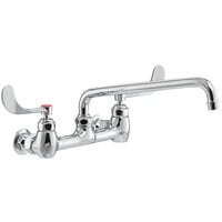 Waterloo Wall-Mounted Faucet with 8" Centers, 12" Swing Spout, and Wrist Handles