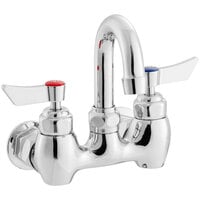 Waterloo Wall Mount Faucet with 3 inch Gooseneck Spout and 4 inch Centers