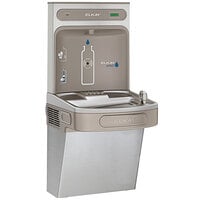 Zurn Elkay LZS8WSVRSK ezH20 8 GPH Stainless Steel Hands-Free Filtered Bottle Filling Station with Vandal-Resistant Drinking Fountain - Chilled