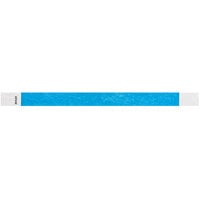 Carnival King Neon Blue Disposable Tyvek® Wristband 3/4" x 10" - 500/Bag