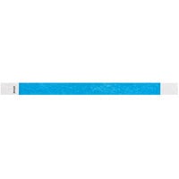 Carnival King Neon Blue Disposable Tyvek® Customizable Wristband 3/4" x 10" - 500/Bag