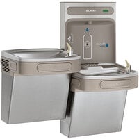 Zurn Elkay EZSTLDDWSSK ezH20 Stainless Steel Hands-Free Non-Filtered Bottle Filling Station with Versatile Bi-Level Drinking Fountain - Non-Refrigerated