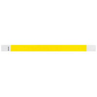 Carnival King Neon Yellow Disposable Tyvek® Wristband 3/4 inch x 10 inch - 500/Bag