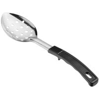 Choice 11 inch Perforated Stainless Steel Basting Spoon with Coated Handle