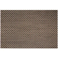 Front of the House Metroweave 17 1/2" x 11 3/4" Copper Large Basketweave Woven Vinyl Rectangle Placemat / Liner - 12/Pack