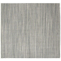 Front of the House Metroweave 14 inch x 13 inch Silver Basketweave Woven Vinyl Rectangle Placemat - 12/Pack