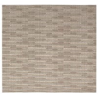 Front of the House Metroweave 14 inch x 13 inch Tan Rush Woven Vinyl Rectangle Placemat - 12/Pack