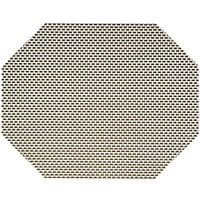 Front of the House Metroweave 14 inch x 11 inch Sage Basketweave Woven Vinyl Octagon Placemat - 12/Pack