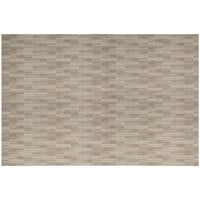 Front of the House Metroweave 24 inch x 16 1/4 inch Tan Rush Woven Vinyl Rectangle Placemat / Liner - 12/Pack
