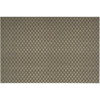 Front of the House Metroweave 24 inch x 16 1/4 inch Bronze Honeycomb Woven Vinyl Rectangle Placemat / Liner - 12/Pack