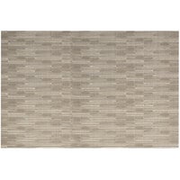 Front of the House Metroweave 18 1/4 inch x 12 inch Tan Rush Woven Vinyl Rectangle Placemat / Liner - 12/Pack