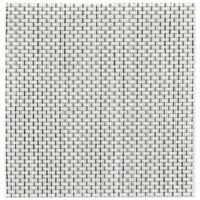 Front of the House 4 inch Square Grey Mesh Metroweave Woven Vinyl Coaster - 12/Pack