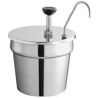 Avantco 7 Qt. Stainless Steel Condiment Pump with Inset