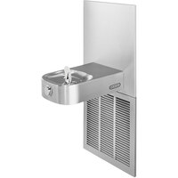Elkay ECRSPM8K 8 GPH Slimline Soft Sides Stainless Steel Wall Mount Non-Filtered Chilled Drinking Fountain with Frame - 115V