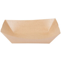 Bagcraft Packaging 300699 3 lb. EcoCraft Grease-Resistant Natural Kraft Food Tray - 500/Case