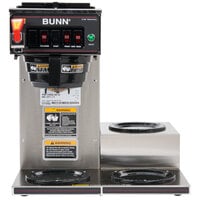 Bunn 12950.0212 CWTF15-3 12 Cup Automatic Coffee Brewer with 3 Lower Warmers and Hot Water Faucet - 120V
