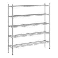 Regency 12" x 60" x 64" NSF Chrome 5-Shelf Kit