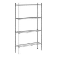 Regency 12" x 42" x 74" NSF Chrome 4-Shelf Kit