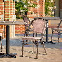 Lancaster Table & Seating French Bistro Red Outdoor Side Chair