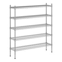 Regency 12" x 48" x 54" NSF Chrome 5-Shelf Kit
